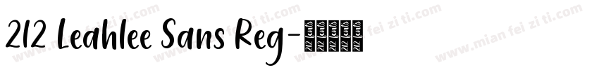212 Leahlee Sans Reg字体转换